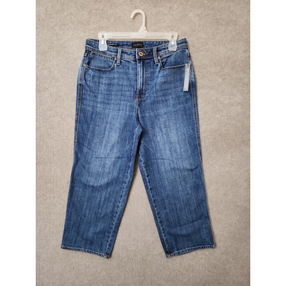 Talbots Stovepipe Crop Jeans Womens 6 Petite Blue Medium Wash NWOT